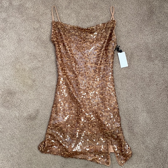 ASTR The Label Sparks Fly Sequin Cowl Neck Mini Dress Size XS - Picture 6 of 13